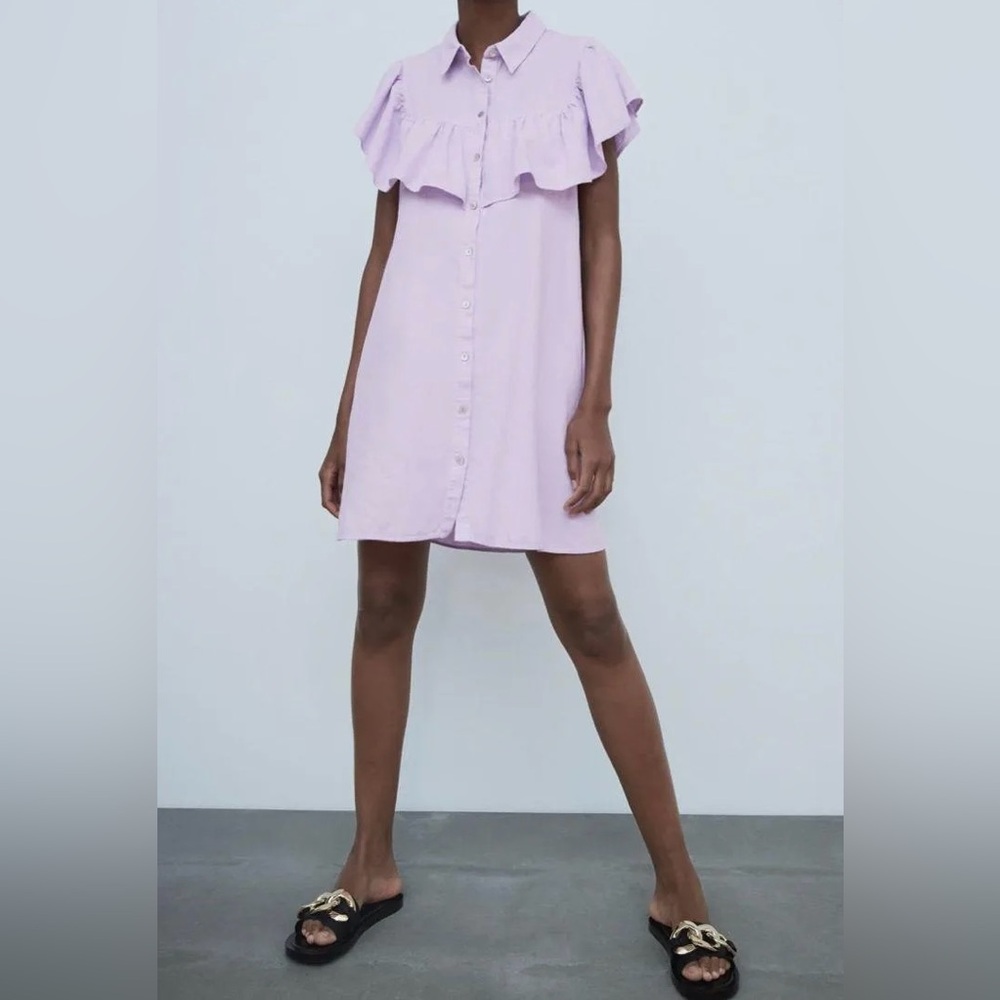 Zara Women’s Ruffled Mini Dress